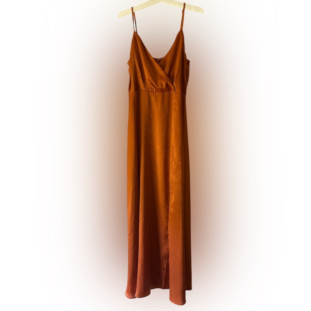 Lulu's Radiant Rust Maxi Dress